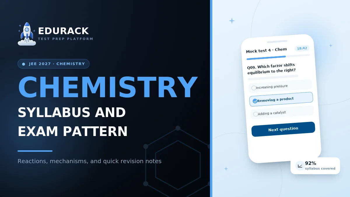 JEE Main Chemistry Syllabus 2027: Complete Chapter-Wise Topics