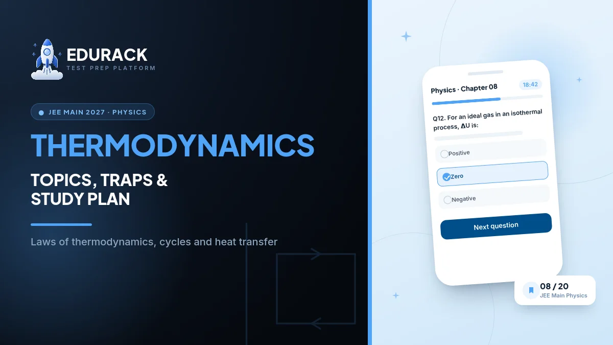 JEE Main Physics Thermodynamics 2027: Laws, Processes & Carnot Engine