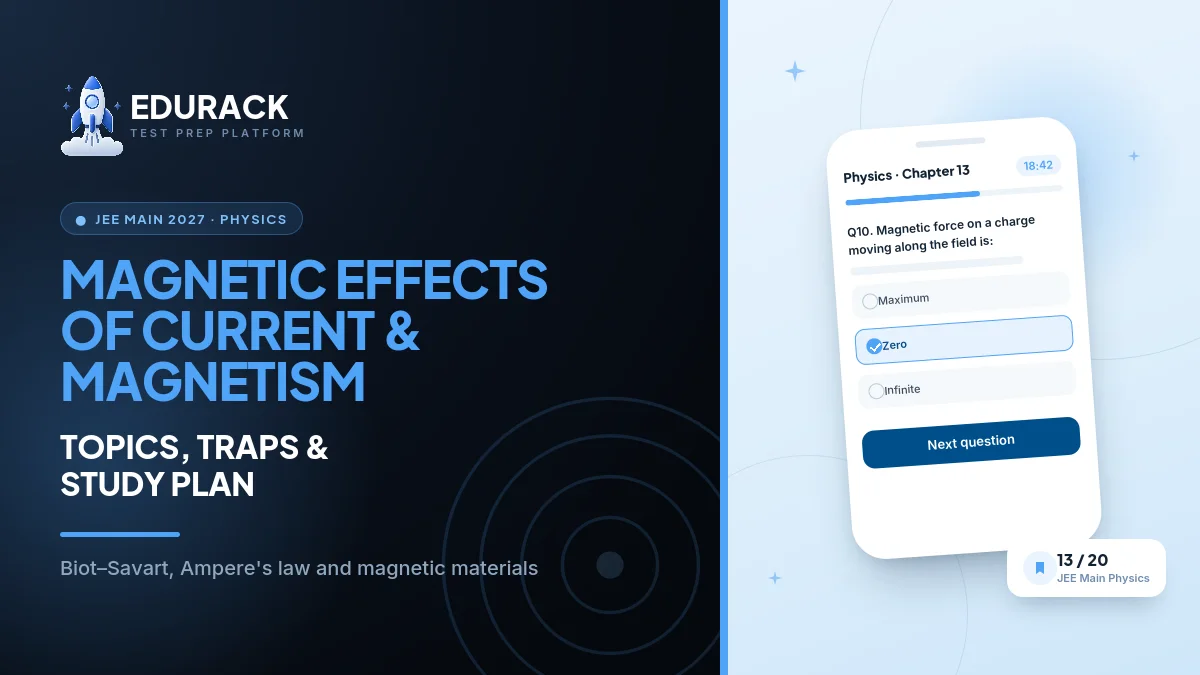 JEE Main Physics Magnetic Effects of Current & Magnetism 2027: Fields, Forces & Galvanometer