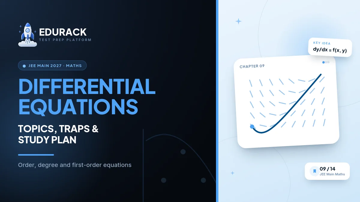 JEE Main Maths Differential Equations 2027: Order, Degree, Separable, Homogeneous & Linear